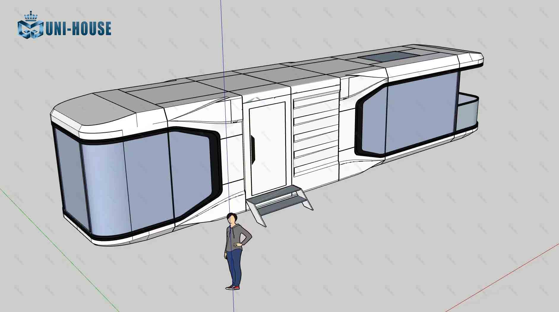 Beweglicher Container für den Außenbereich